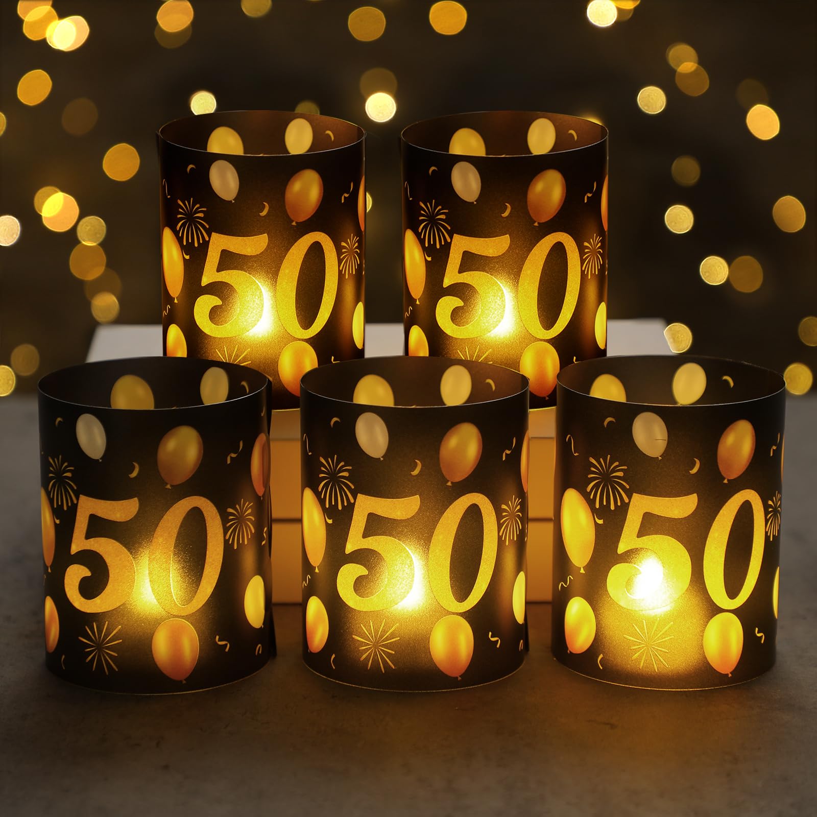 Amazon.com: Kittmip 10 Sets 50th Happy Birthday Centerpieces for
